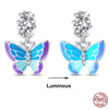 925 Original Bracelets: Chameleon Luminous Firefly Butterfly Silver Charms - Fits Pandora, Ideal for DIY Jewelry Making