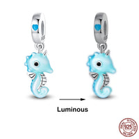 925 Original Bracelets: Chameleon Luminous Firefly Butterfly Silver Charms - Fits Pandora, Ideal for DIY Jewelry Making