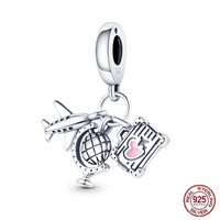 925 Original Bracelets: Chameleon Luminous Firefly Butterfly Silver Charms - Fits Pandora, Ideal for DIY Jewelry Making