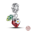 925 Original Bracelets: Chameleon Luminous Firefly Butterfly Silver Charms - Fits Pandora, Ideal for DIY Jewelry Making