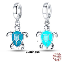 925 Original Bracelets: Chameleon Luminous Firefly Butterfly Silver Charms - Fits Pandora, Ideal for DIY Jewelry Making