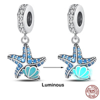 925 Original Bracelets: Chameleon Luminous Firefly Butterfly Silver Charms - Fits Pandora, Ideal for DIY Jewelry Making