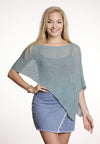 Boho Poncho (Aqua Blue) - FrejaDesigns