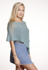 Boho Poncho (Aqua Blue) - FrejaDesigns