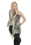 Boho Poncho, Dragon print, long - FrejaDesigns