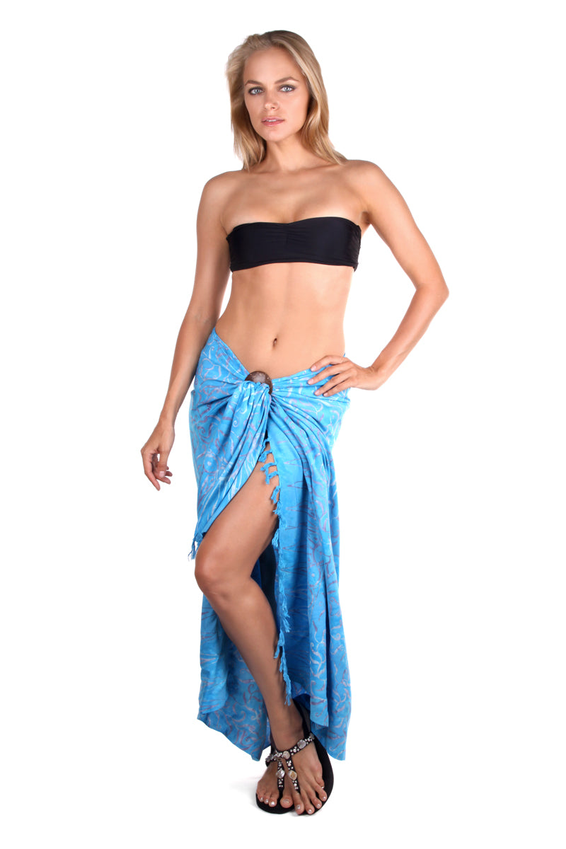 Pareo Sarong Turquoise - FrejaDesigns